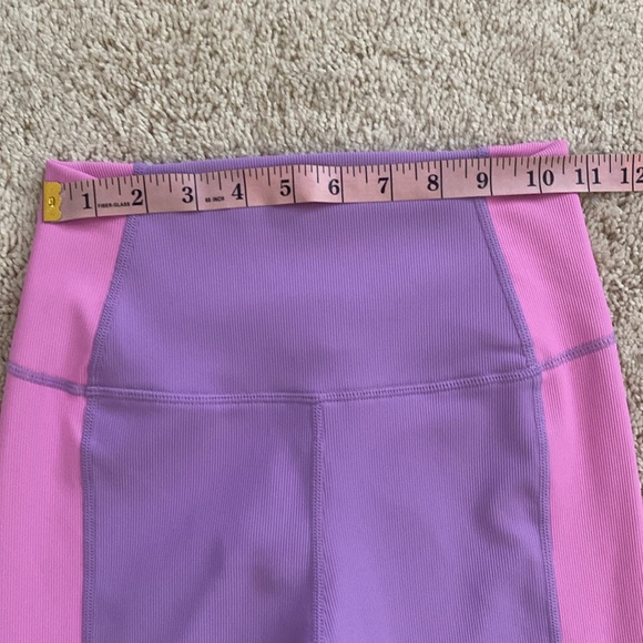 WILO The Label Ribbed Color block Pink and Purple High Rise Leggings Size XS - Picture 6 of 11